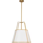 Dainolite Lighting TRA-1P-GLD-WH Trapezoid Pendant Gold With White. Fixed Price $340.00.