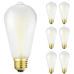 E26 Frosted Led Edison Bulbs, 6W Equivalent 60W,600LM,AC120V, Soft White 3000.... Fixed Price $37.62.