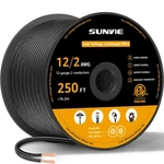 Sunvie 12/2 Low Voltage Landscape Wire 250FT With Spool Outdoor Lig.... Fixed Price $178.04.
