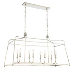 Crystorama Lighting Group 2249 Noshade Nickel Sylvan 8-LIGHT 42"W Chandelier. Fixed Price $998.00.