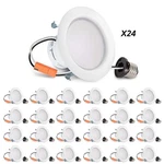 (24 Pack) 4" Led Recessed Downlight 9W 4000K Canned Lighting Retrofit Hyperikon. Fixed Price $48.59.