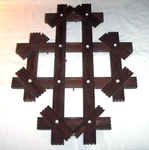 Rare 19TH Century Cross Shape Picture Frame For 6 Carte De Visite Photos. Fixed Price $157.50.