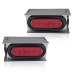 2PC Trailer/truck Red 6" Oval Tail + 2" Marker Led Lights With Housing Steel Box. Fixed Price $32.99.