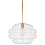 Robert Abbey Horizon 15 1/4" Wide Modern Brass And Clear Pendant Light. Fixed Price $586.40.