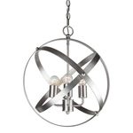 Forte Lighting 7094-04-55 Signature Pendant Brushed Nickel. Fixed Price $139.40.