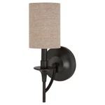 Sea Gull Stirling 6" Wall Sconce, Burnt Sienna Beige Linen Fabric, 41260-710. Fixed Price $53.97.