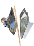 Mercury Glass Malina Pendant Light Fixture Hanging Lamp. Fixed Price $600.00.