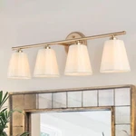 Classy Leaves Gold Bathroom Fixtures, 4 Modern Vanity Lights With.... Fixed Price $76.17.