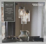 Allen Roth Vallymede Aged Bronze Light Jar Pendant Chandelier #0587003 Kitchen. Fixed Price $79.95.