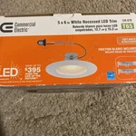 Commercial Electric 126-878 Recessed Led Can Light Trim T65 Warm White 5" & 6". Fixed Price $25.99.