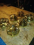 (QTY1) Progress Lighting 9IN. 3-LIGHT Polished Brass Flush Mount Make Offer. Fixed Price $20.00.