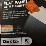 Commercial Electric Flexinstall Panel 12X12 In. White Led Flat Light 92113. Fixed Price $35.00.