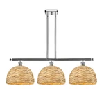 Innovations Rattan 3LT 12" Stem Island Pendant, Ch/nt 516-3I-PC-RBD-12-NAT. Fixed Price $647.68.