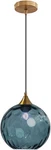 Cribbu 7.8 Inch Globe Glass Pendant Light Bronze Gold Bracket - Dark Blue. Fixed Price $59.99.