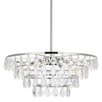 Elegant Lighting 1101D24 Ella 6 24"W Crystal Waterfall - Chrome. Fixed Price $144.50.
