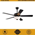 Edvivi 52 Matte Black 5-BLADE Led Ceiling Fan 6-SPEED Light Kit Remote. Fixed Price $75.99.