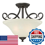 Westinghouse 6306500 Dunmore Two-light Indoor Semi-flush Oil Rubbed Bronze. Fixed Price $115.95.