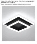 Eidisuny Black Modern Led Ceiling Light, Square Flush Mount Hallway. Fixed Price $32.20.