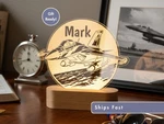 Airplane Custom Name Lamp, Personalized Kids Bedroom Led Light. Fixed Price $27.99.