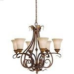 Feiss F2076/6ATS Sonoma Valley Light Single Tier Chandelier. Fixed Price $549.99.