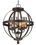 Sea Gull Sfera 19" Light Chandelier, Autumn Bronze Mercury Glass, 3110404-715. Fixed Price $169.98.