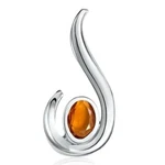 Fany Jewelry Hessonite Gemstone 0.925 Argentium Silver Elegant Pendant 0.39 Ct. Fixed Price $49.99.