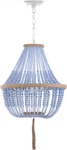 Lush Kristi Blue Beaded Boho 3-LIGHT Pendant Chandelier With Tassel. Fixed Price $316.99.