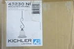 Kichler Lighting 43230NI Camerena Pendant With White Scavo Shade. Fixed Price $55.00.