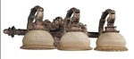 Quorum Florentine Gilt Bathroom Vanity Fixture (three Lights). Fixed Price $250.00.