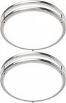 2-PACK Led Ceiling Light Fixture 12 INCH-36W-2 Pack, 3CCT-BRUSHED Nickel. Fixed Price $54.40.