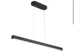 Yisdesign 47" Black Linear Pendant Light Wooden Led. Fixed Price $96.00.