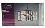 Home Decorators Collection Kristella 4-LIGHT Black Crystal Chandelier. Fixed Price $99.99.