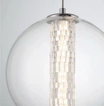 Atomo Led Pendant By Eurofase Model 45735-011 Chrome & Clear Glass. Fixed Price $300.00.