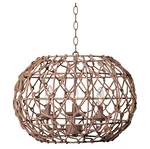 Kenroy Home 92072TN Torus Rustic Woven Pendant Light Fixture, Tan. Fixed Price $82.80.