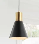 Jonathan Y Apollo 6 In. 1-LIGHT Black/brass Gold Metal Led Pendant LIGHT*A-1. Fixed Price $25.99.