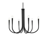 Living District Layne 30" 6-LIGHT Transitional Metal Chandelier Black. Fixed Price $374.00.