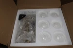 Rrtyo Carmona 19-LIGHT Sputnik Atomic Tiered Cluster Globe Bubble Chandelier. Fixed Price $150.00.