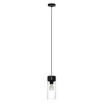 Eglo Montey 1-LIGHT Black Mini-pendant With Clear Glass Shade 202127A. Fixed Price $33.59.