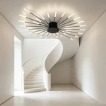 Luxury Metal Firework Ceiling Chandelier Plug-in Led Bedroom Ambient Light. Fixed Price $107.05.