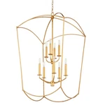 Quorum International 6812-9 Mantle Light 25"W Pendant Gold. Fixed Price $929.00.