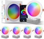 6" Smart Led Recessed Lights, Wifi/bluetooth, Color Changing, 4PACK. Fixed Price $116.99.