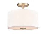 Millennium Lighting 41102 Guyten 13"W Semi-flush Drum Gold. Fixed Price $93.90.