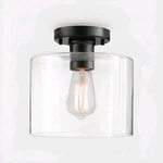 Hampton Bay Westbrook 8 In. 1-LIGHT Matte Black Flush Mount HM20200716-2. Fixed Price $31.37.