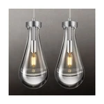 Raindrop Pendant Lights Kitchen Island Set Of 2 Teardrop Chrome Hanging Light.... Fixed Price $242.43.