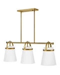 Lacquered Brass Led Linear Chandelier From The Tori Collection. Fixed Price $649.99.