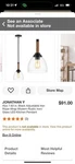 Jonathan JYL1103A Alys 7.63" Adjustable Rope-wrap Modern Iron/glass Led Pen.... Fixed Price $40.00.