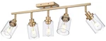Wanluce 5-LIGHT Gold Track Lighting Fixture Adjustable Rotating Clear Glass. Fixed Price $89.99.