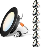 Lvwit Black Led Recessed 4INCH, Can Lighting Color 4IN-6PACK,. Fixed Price $51.46.