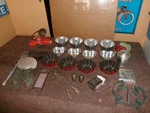 Vtg. Metal Kitchen Utensils: Mini S&p, Graters, Molds, 2 Handbeaters, Tea Seep++. Fixed Price $17.00.