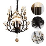 Elegant Black Crystal Chandelier Modern Ceiling Pendant Lighting Fixture. Fixed Price $50.71.